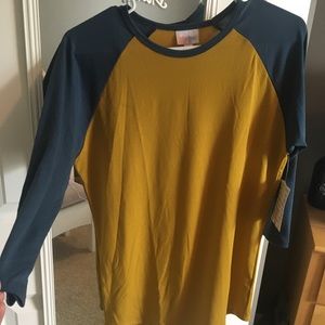 Solid LuLaRoe randy baseball tee